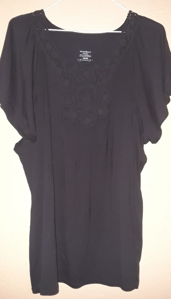 Dress Barn Crochet Trim Blouse